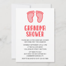 Baby Girl Feet erste Grandma Baby Dusche