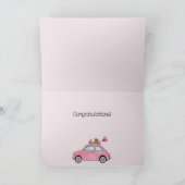 Baby Girl Fiat 500 Glückwünsche Karte (Innenseite)