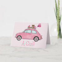 Baby Girl Fiat 500 Glückwünsche