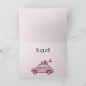 Baby Girl Fiat 500 Italienische Glückwünsche Karte (Innenseite)