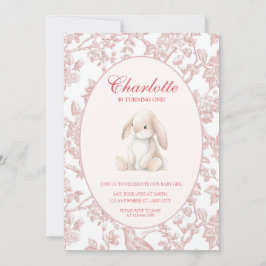 Baby Girl First Birthday Party Invitation Einladung