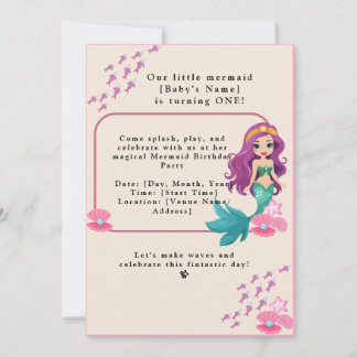 Baby Girl First Birthday Party Mermaid