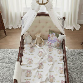 Baby Girl First Christmas Gingerbread Photo & Name Kissen