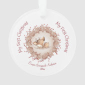 Baby Girl First Christmas Name Ornament (Rückseite)