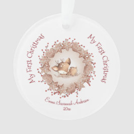 Baby Girl First Christmas Name Ornament
