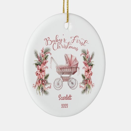 Baby Girl First Christmas Ornament (Rechts)