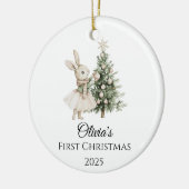 Baby Girl First Christmas Ornament Personalized  (Links)