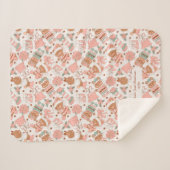 Baby Girl First Christmas Personalisiert Sherpadecke (Vorderseite (Horizontal))