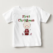 Baby Girl First Christmas T - Shirt und Geschenke (Vorderseite)