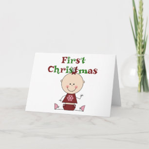 Baby Girl First Christmas T - Shirt und Geschenke Feiertagskarte