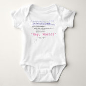 Baby Girl First Java Programm Baby Strampler (Vorderseite)