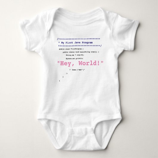 Baby Girl First Java Programm Baby Strampler (Vorderseite)