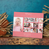 Baby Girl First Year Foto Collage 12 Monate Rosa Fotoplatte (Seite)