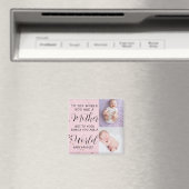 Baby girl First Year Photo Collage Keepsake pink Magnet (In Situ (Geschirrspüler))