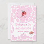 Baby Girl Flat Announccard Ankündigung (Vorderseite)