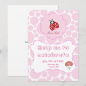 Baby Girl Flat Announccard Ankündigung (Vorne/Hinten)