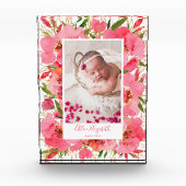 Baby Girl Floral Custom Fotoblock (Vorderseite)