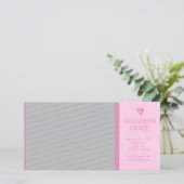 Baby Girl Footprints Foto Birth Ankündigung (Stehend Vorderseite)