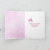 Baby Girl Footprints von Gingham Karte (Innenseite)