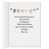 Baby Girl Foto Ankündigung (Innen (Rechts))