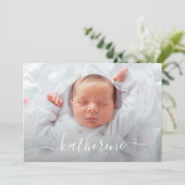 Baby Girl Foto Collage Geburtshinweise (Stehend Vorderseite)