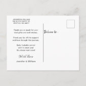 Baby Girl Foto Collage Skript Geburtsankündigung Postkarte (Rückseite)