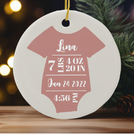 Baby Girl Foto First Christmas Keepake Keramik Ornament
