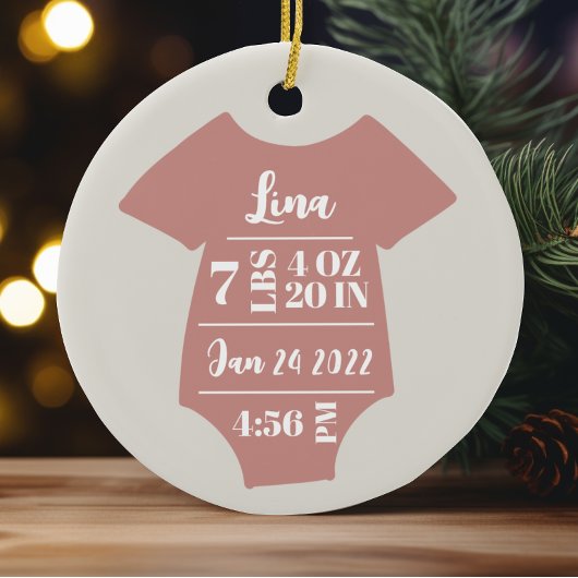 Baby Girl Foto First Christmas Keepake Keramik Ornament