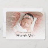 Baby Girl Foto Minimalistisch Custom (Vorderseite)