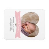 Baby Girl Foto Minimalistisch Geburtserklärung Magnet (Horizontal)