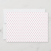 Baby Girl Foto Pink Dots Geburtsankündigungskarte Dankeskarte (Rückseite)