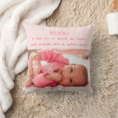 Baby Girl Foto und Adorable Message to Mama Kissen (Decke)