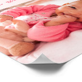 Baby Girl Foto und Niedliche Worte für Mama Poster (Ecke)