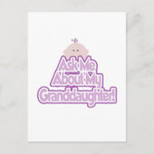 Baby Girl Fragte über meine Enkeltochter Tshirts Postkarte (Vorderseite)