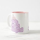 Baby Girl Fragte über meine Enkeltochter Tshirts Zweifarbige Tasse (Vorderseite Links)