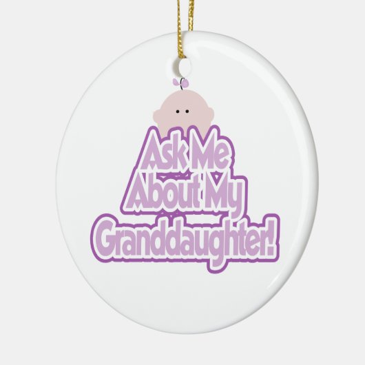 Baby Girl Fragte über meine Großtochter Geschenke Keramikornament (Links)