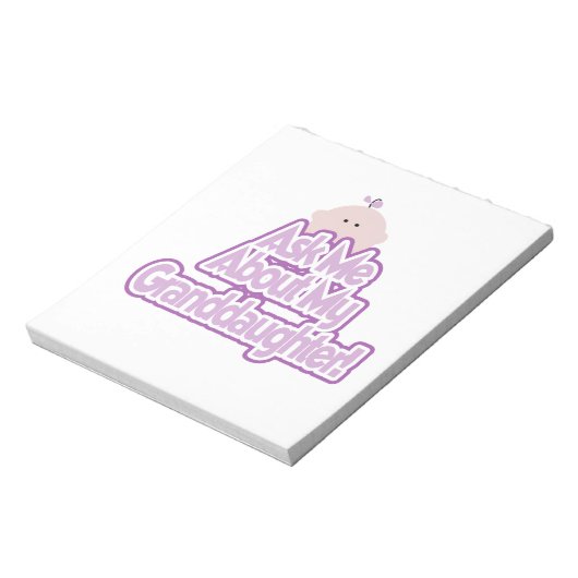 Baby Girl Fragte über meine Großtochter Geschenke Notizblock (Rotiert)