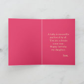 Baby Girl Geburtstag mit Giraffen Karte (Innenseite)