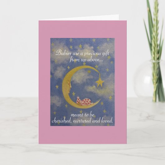 Baby Girl/Gratulationen Grußkarte Karte (Vorderseite)