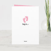 Baby Girl Gratulations Card mit Stroller Karte (Rückseite)