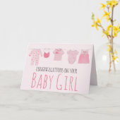 Baby Girl gratulieren Karte (Gelbe Blume)