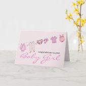 Baby Girl gratulieren Karte (Gelbe Blume)