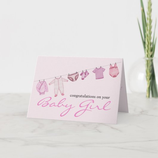Baby Girl gratulieren Karte (Vorderseite)