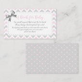 Baby Girl Gray Pink bringen eine Reservekartendusc Begleitkarte (Vorne/Hinten)