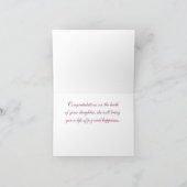 Baby Girl Grußkarte Karte (Innenseite)