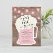 Baby Girl hält eine Babydusche bereit Einladung (Stehend Vorderseite)