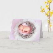 Baby Girl Herzlichen Glückwunsch Karte (Gelbe Blume)