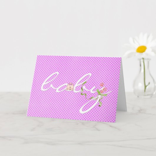 Baby Girl Herzlichen Glückwunsch Karte (Kleine Pflanze)