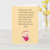 Baby Girl Herzlichen Glückwunsch Karte (Gelbe Blume)