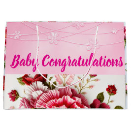 Baby Girl Herzlichen Glückwunsch Liebe gerade gebl Große Geschenktüte